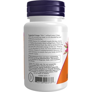 Now Vitamin D3 5000IU 240v