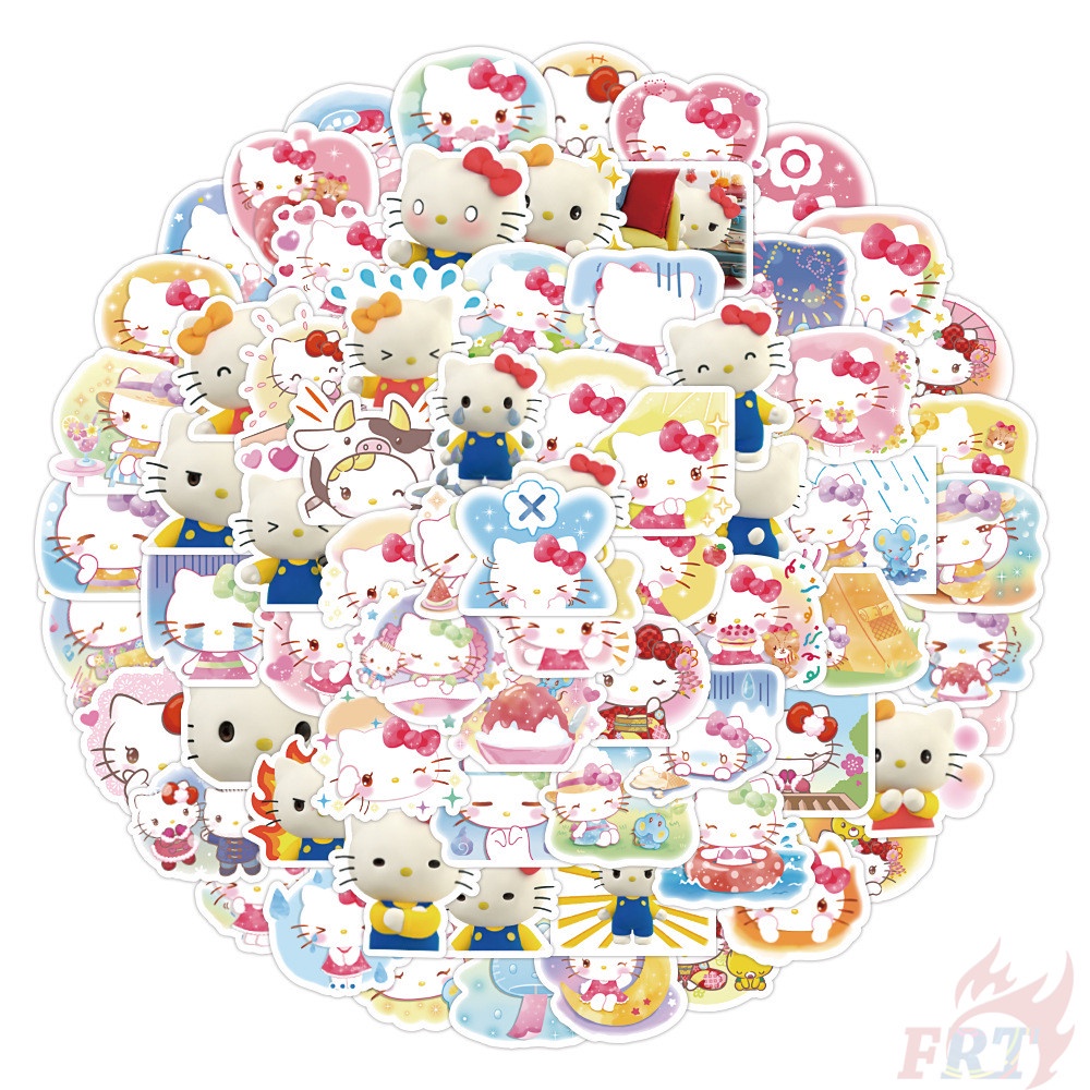 56 Cái / Bộ ☆ Hello Kitty. Hình Dán Sanrio ☆ Sticker Dán Tường Chống Thấm Nước Thời Trang