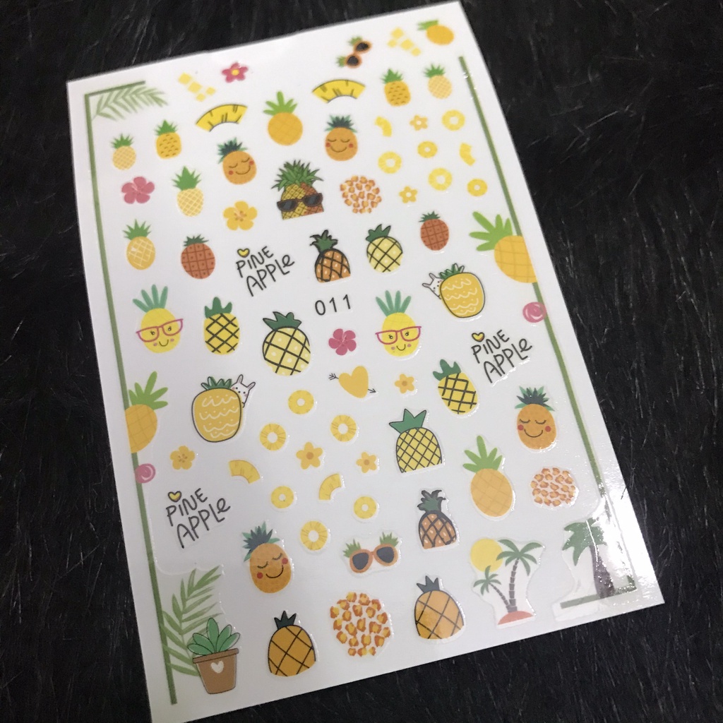 sticker dán móng chủ đề hoa quả