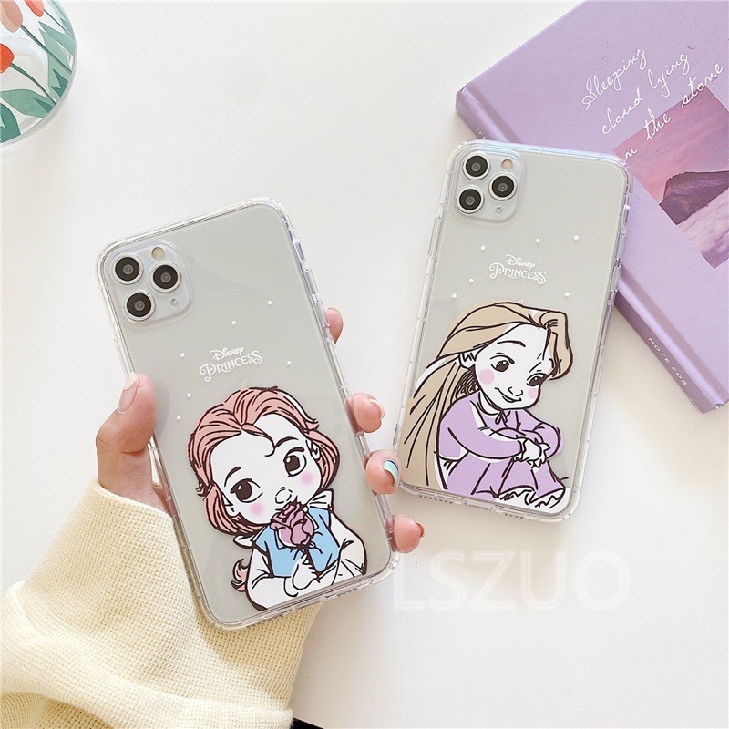 Ốp Lưng Case Iphone Dẻo  công chúa  Trong Không Ngả Màu 7g/8g/7Plus/8Plus/X/Xs/Xsmax/Xr/11/11Pro/11Promax/12/12pr