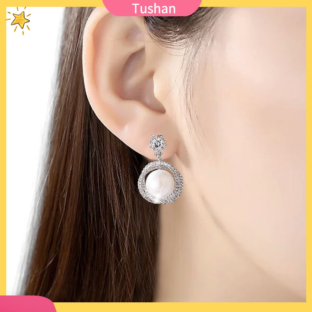 Khuyên Tai Nữ Dài Đính Ngọc Thời Trang