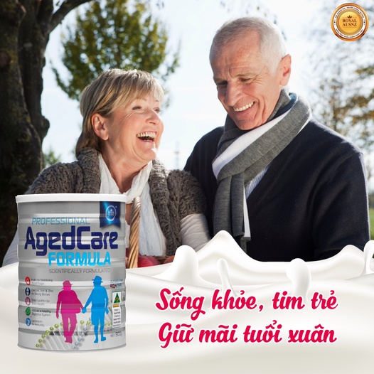 Sữa bột Hoàng Gia Úc AgedCare bổ sung dinh dưỡng Lactoferrin, Inulin cho người trên 40 tuổi Royal Ausnz 900g