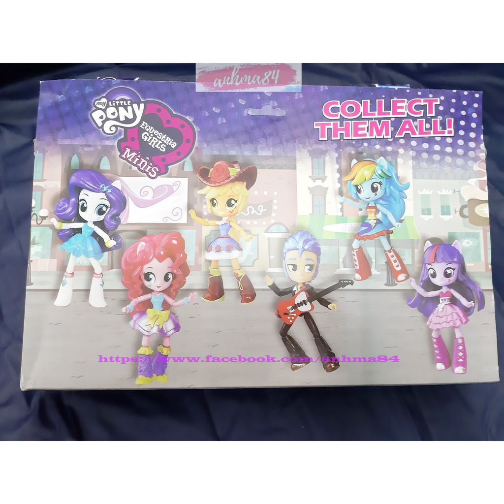 Mô Hình My Little Pony 02 Nhân Vật Cao 12cm + 04 Pony Mini - Ảnh thật.