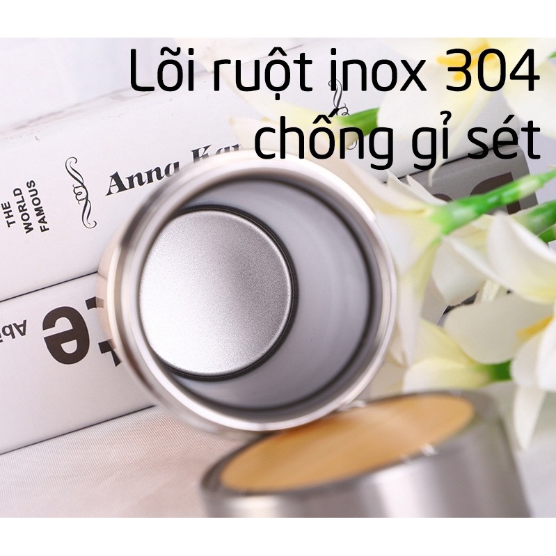 Bình Giữ Nhiệt Tre Khắc Chữ Theo Yêu Cầu - Quà Tặng Thầy Cô, Quà Sinh Nhật Cho Nữ Nam