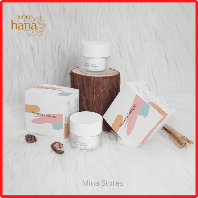 Combo Dưỡng Da Nám Riori Whitening Serum 30ml &amp; Kem Nám Melasma Collagen + Tặng Kem Chống Nắng Riori 50g
