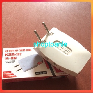 Ba chạc dẹt OMINSU chịu tải 2200W chia ổ điện làm 3 ổ cắm (phích cắm chia 3)