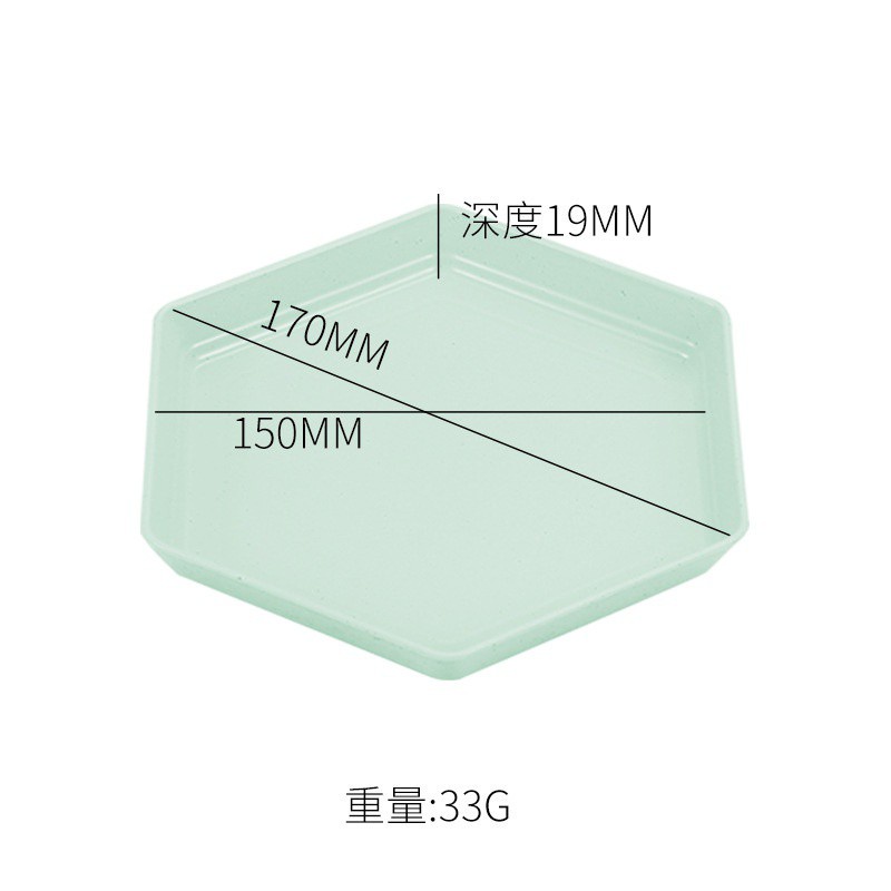 Đĩa Đựng Thức Ăn Bằng Lúa Mạch Hình Lục Giác Chống Vỡ Tiện Dụng Cho Nhà Bếp