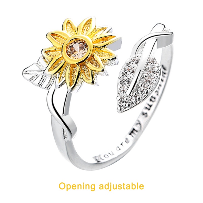 Nhẫn Hở Hình Hoa Hướng Dương Dễ Thương