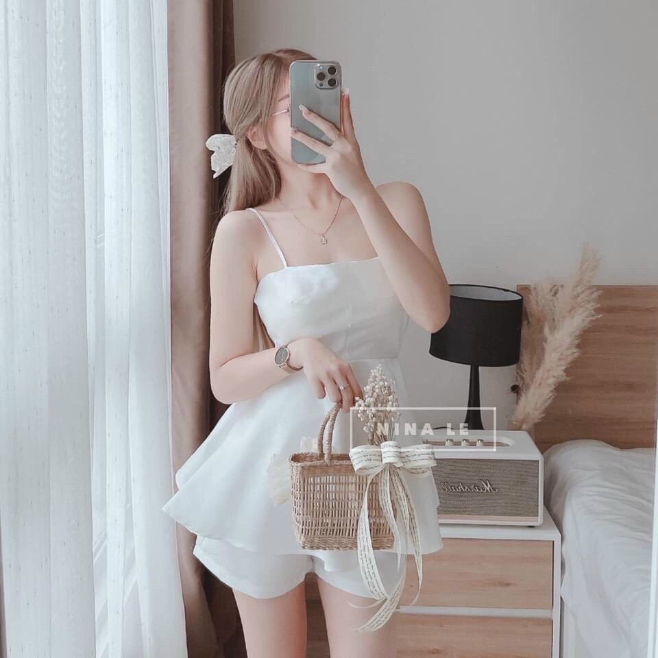 Sét bộ đùi nữ áo hai dây có mút kèm quần
