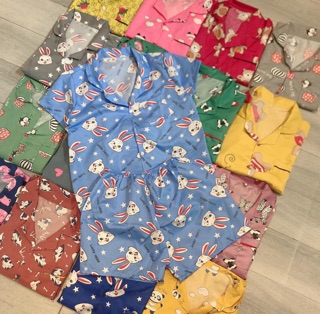 [XẢ HÀNG] BỘ PIJAMA ĐÙI CHẤT KATE (gửi mẫu ngẫu nhiên ạ)