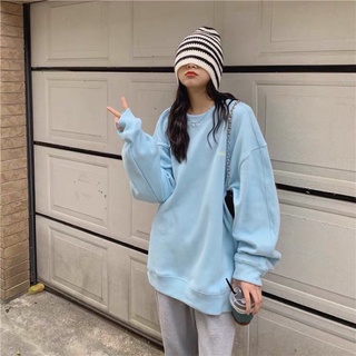 [107] - Áo nỉ sweater basic trẻ trung form thụng oversize