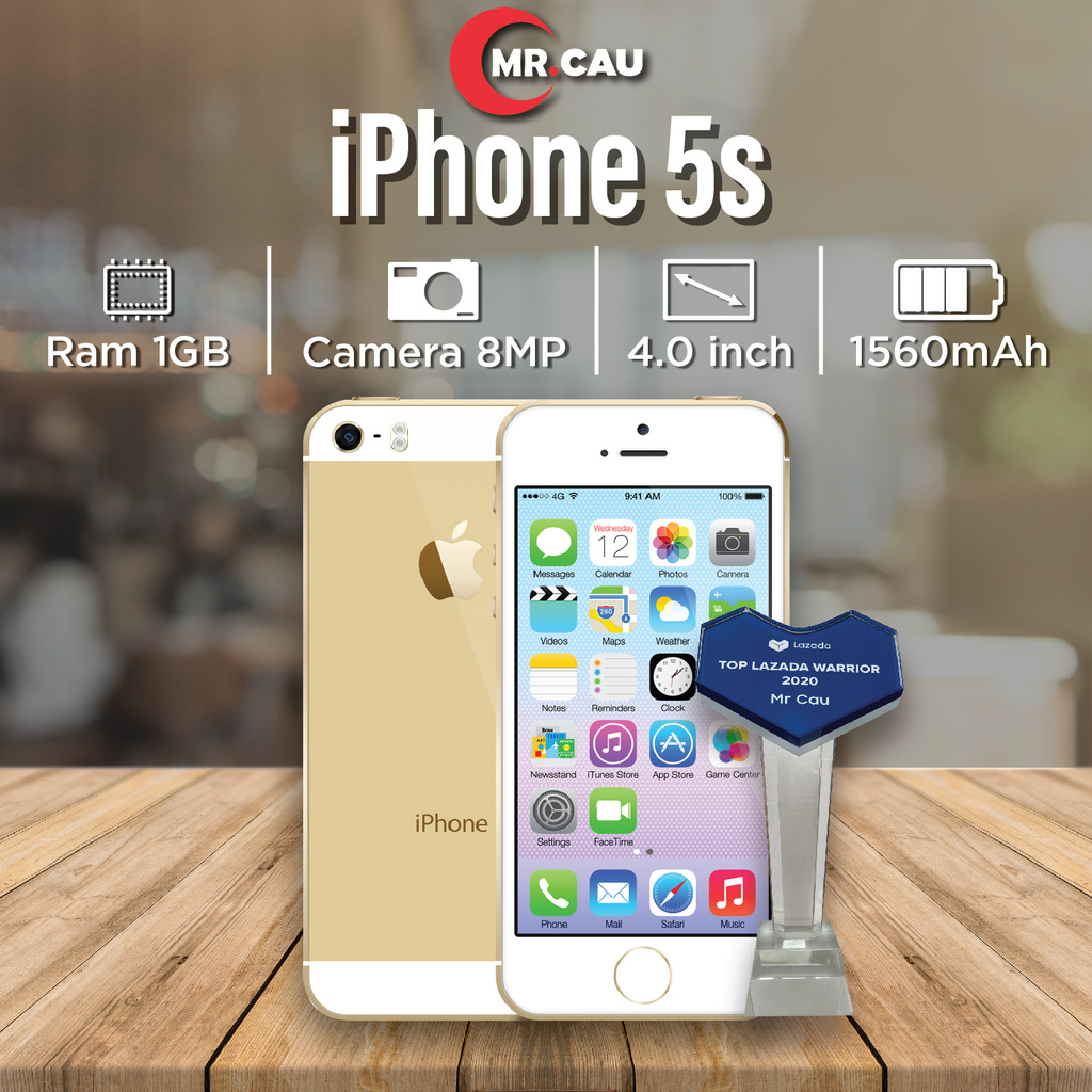 iPhone 5S phiên bản 32GB bản Quốc Tế Nhỏ Gọn Nghe gọi tốt youtube tiktok game online tốt giá rẻ MR CAU