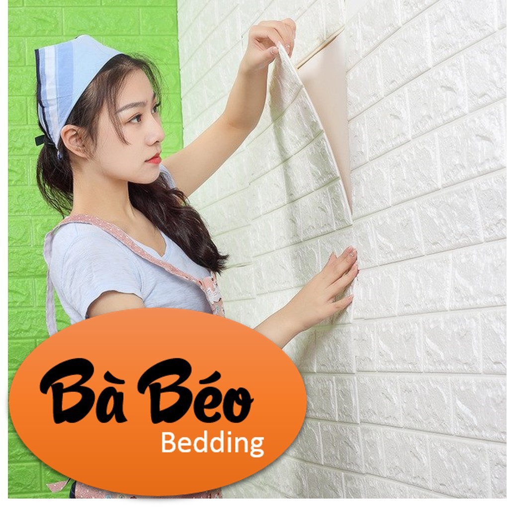 XỐP DÁN TƯỜNG 3D GIẢ GẠCH DÀY 0,4CM, Xốp Có Keo Bóc Dán Tiện Lợi