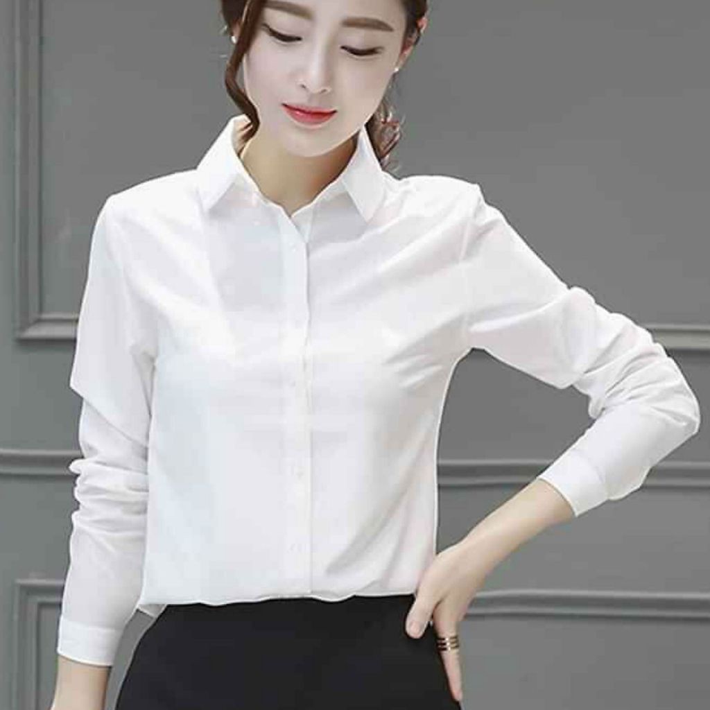 Áo Sơ Mi Nữ Dài Tay SIRI-SM01 Sơ Mi Trắng Công Sở Dáng Chiết Eo Cực Đẹp, Chất Vải Kate Mềm Đẹp Form Chuẩn