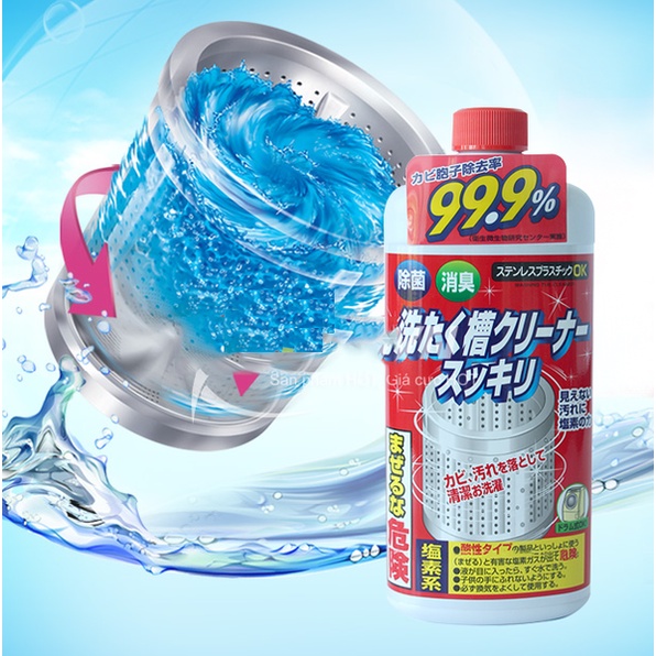 Nước tẩy lồng máy giặt Nhật Rocket 99.9% NỘI ĐỊA NHẬT BẢN