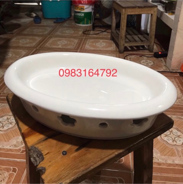 Bộ bát hâm nóng thức ăn hình bầu dục Sz 35cm