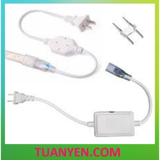 Đầu nguồn led dây 3014, 5050, 2835 cắm điện 220V để nối điện thắp sáng dây đèn led
