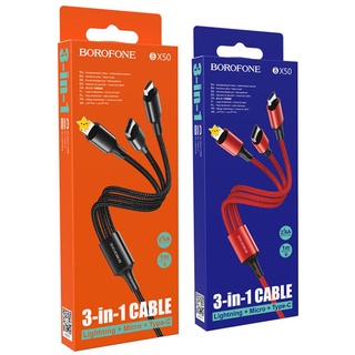 Cáp Sạc 3 Đầu Bx50 IP Micro Type C