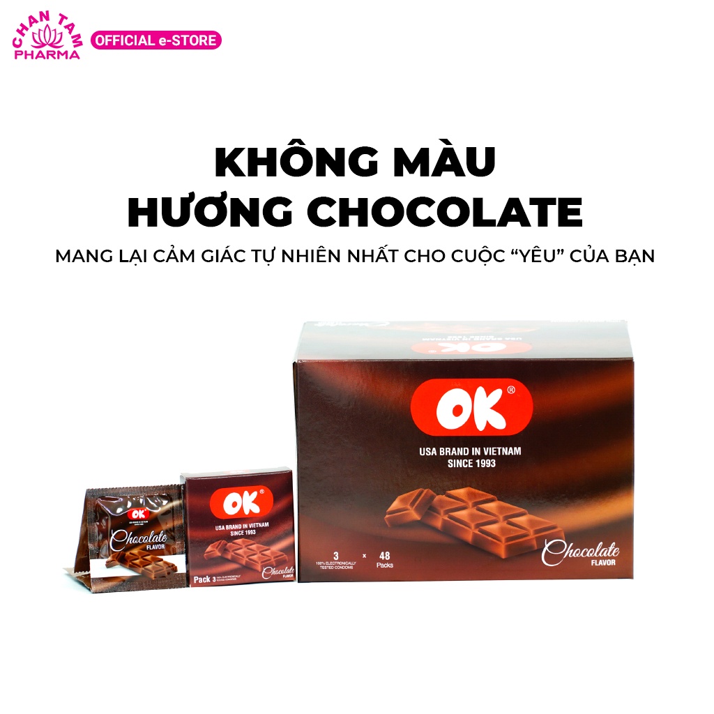 Bao cao su OK chocolate – hộp 144 cái