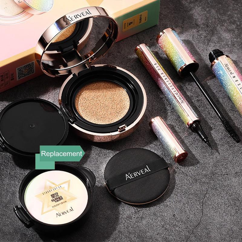 [Hàng mới về] Bộ 3 phụ kiện trang điểm mắt gồm bút kẻ mắt + mascara + air cushion | BigBuy360 - bigbuy360.vn