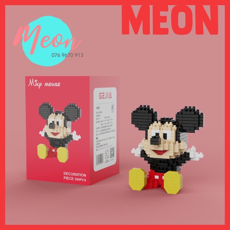 Xếp hình Miniblock Mickey Vịt Daisy và Vịt Donal - Lego Mickey Mouse Baby size M