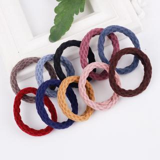 Set 10 Dây Cột Tóc Co Giãn Nhiều Màu Thời Trang Cho Nữ