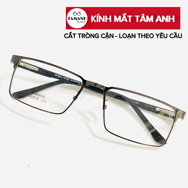 Gọng kính nam kim loại dáng vuông Kính Mắt Tâm Anh chất liệu nhựa phối titan cao cấp chắc chắn trẻ trung P099015
