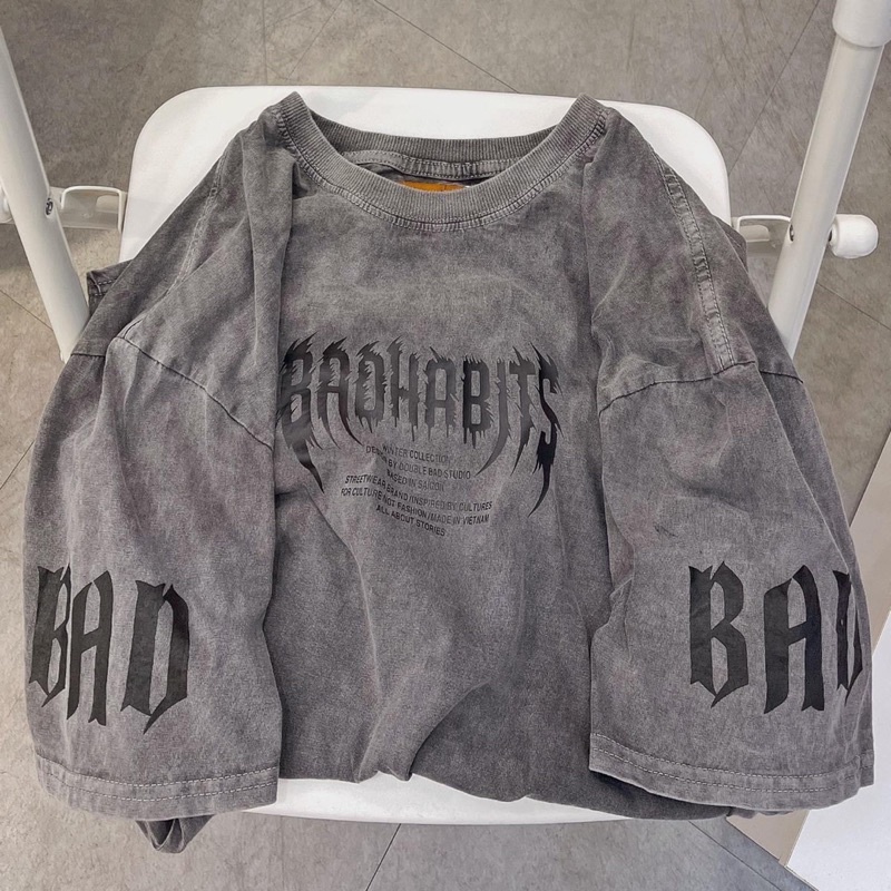 Áo loang đen Badhabit in decal 5D TTA744