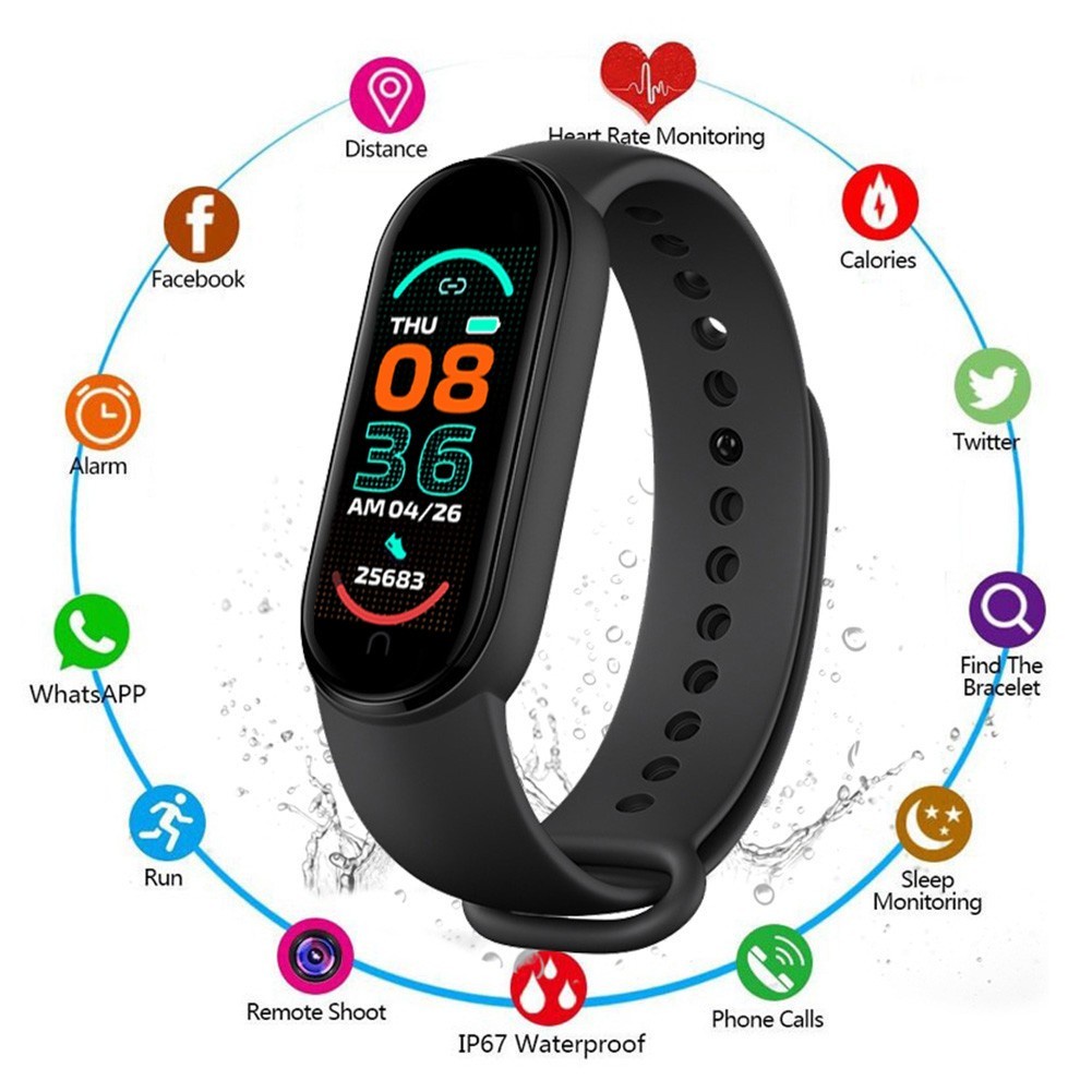 Đồng Hồ Thông Minh Rss M6 Kết Nối bluetooth 4.2 Chống Nước Thiết Kế Thời Trang