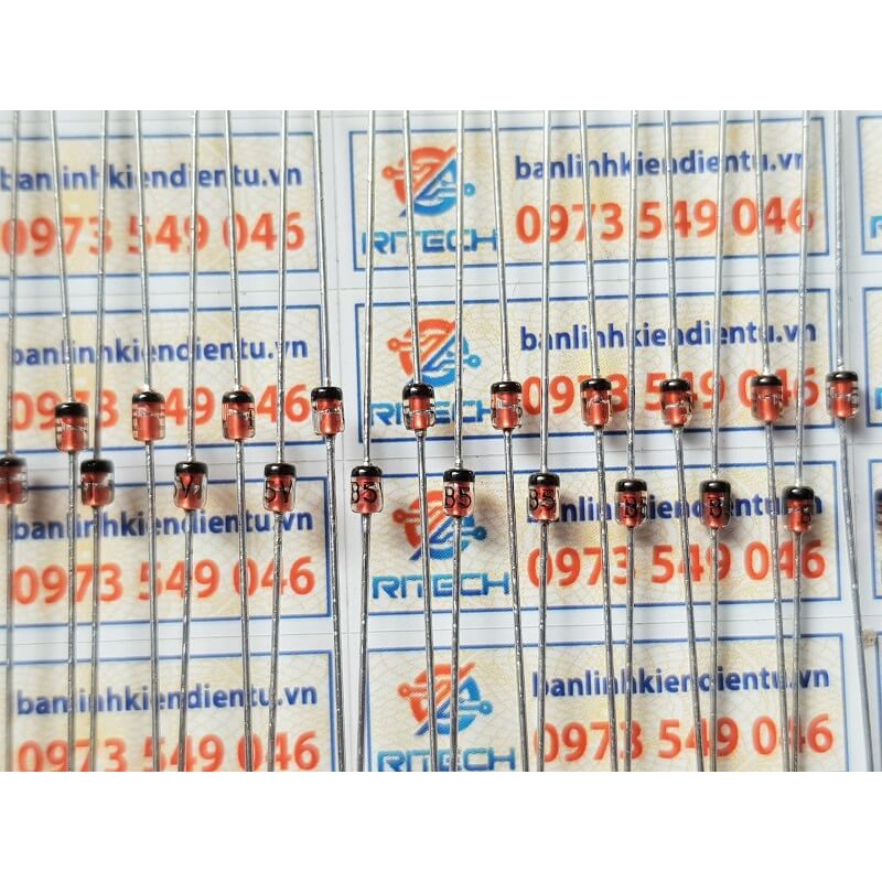 [Combo 50 chiếc] Diode zenner 1N5231B 5.1V 0.5W DO-35