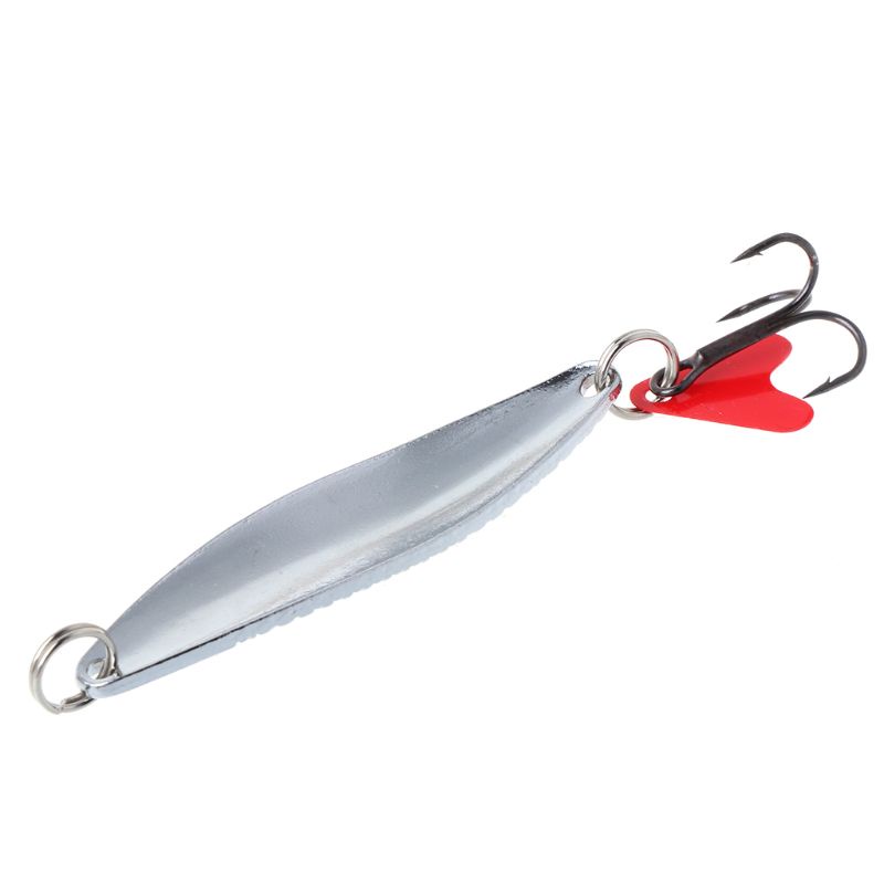 Mồi Câu Cá Nhân Tạo Bằng Kim Loại Cứng Màu Vàng / Bạc Có Móc Câu Tiện Dụng