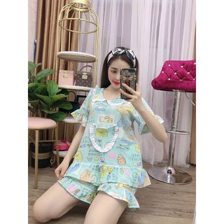 Đồ bộ piama lụa hàn siêu dễ thuơng size dưới 60kg.LH008