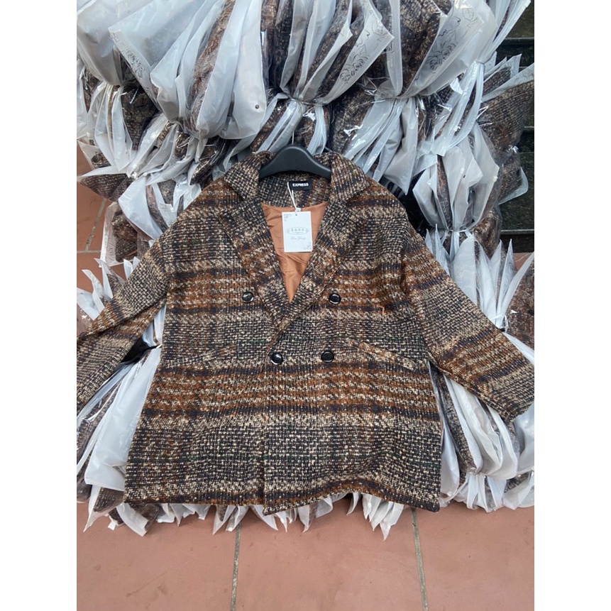 Áo vest nữ 2 lớp - Áo blazer trơn/kẻ tông màu lạ (hàng sẵn) aosomicongsothietke