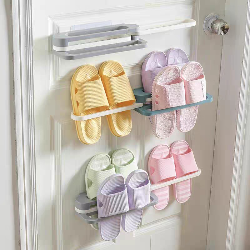 Kệ Để Giày Dép Thông Minh Treo Tường 3 NGĂN Gấp Gọn Dán Tường