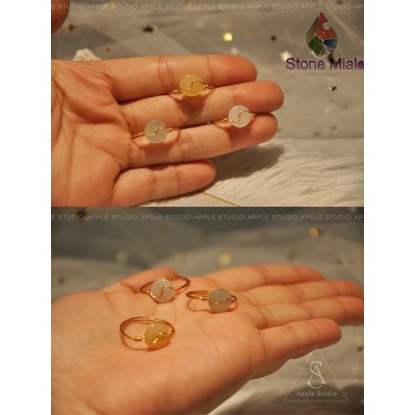 Nhẫn đồng điếu camthach may mắn