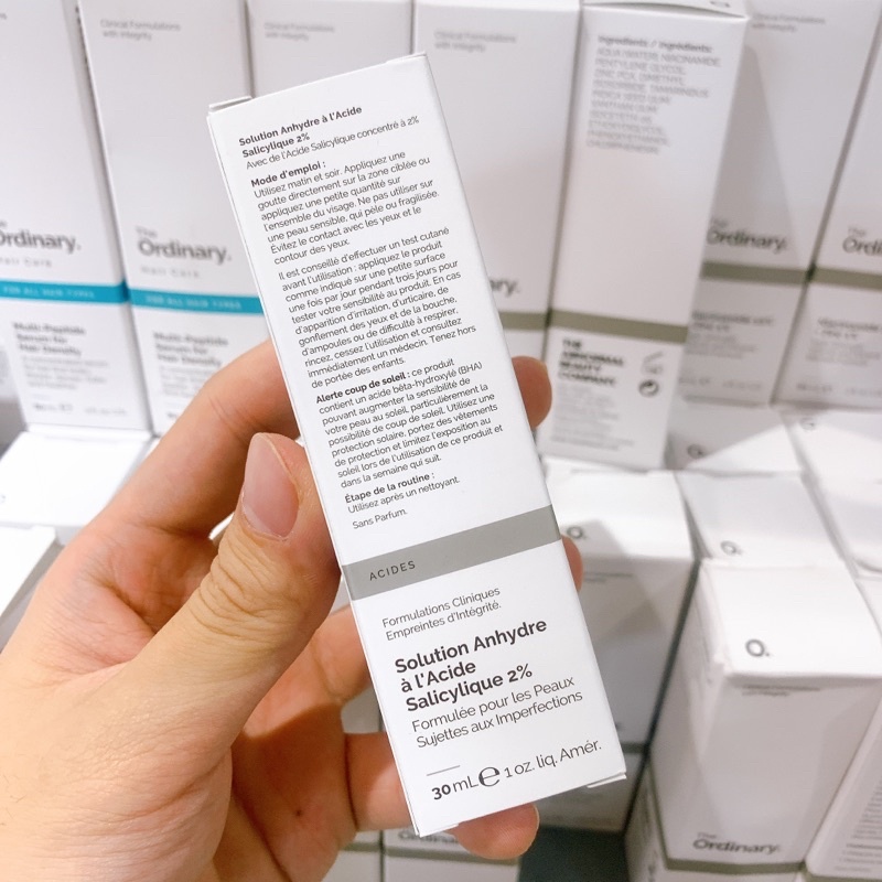 Tinh chất giảm mụn & lỗ chân lông The Ordinary / Salicylic Acid 2% Anhydrous Solution / 30mL