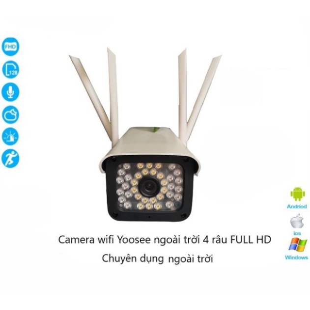 Camera Ngoài Trời YOOSEE 516-4R 5.0MP 4 râu Xoay ngoài trời 36 LED siêu nét