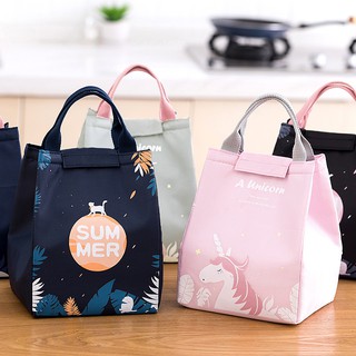 Túi giữ nhiệt đựng hộp cơm chống nước giữ nhiệt 3 lớp quai xách chắc chắn, khóa kéo tiện dụng TDC04