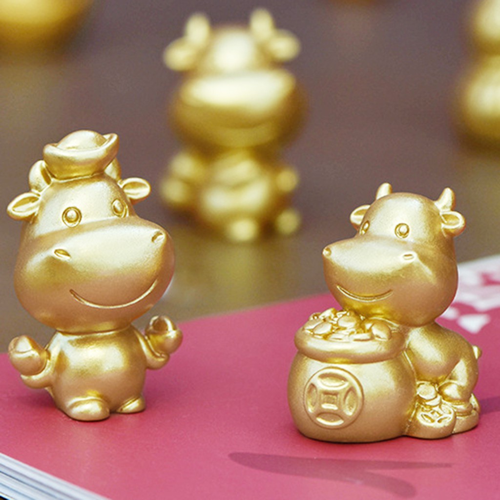 Đồ trang trí Bò Sữa Mini Bằng Nhựa Resin Trang Trí Tiểu Cảnh
