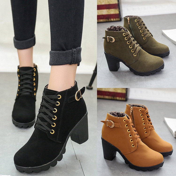Giày Boot Cao Gót Thời Trang Dành Cho Nữ