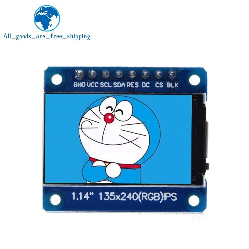 1 Màn Hình TFT Màu Sắc HD IPS 1.14 inch 3.3V 8PIN ST7789 IC 135*240