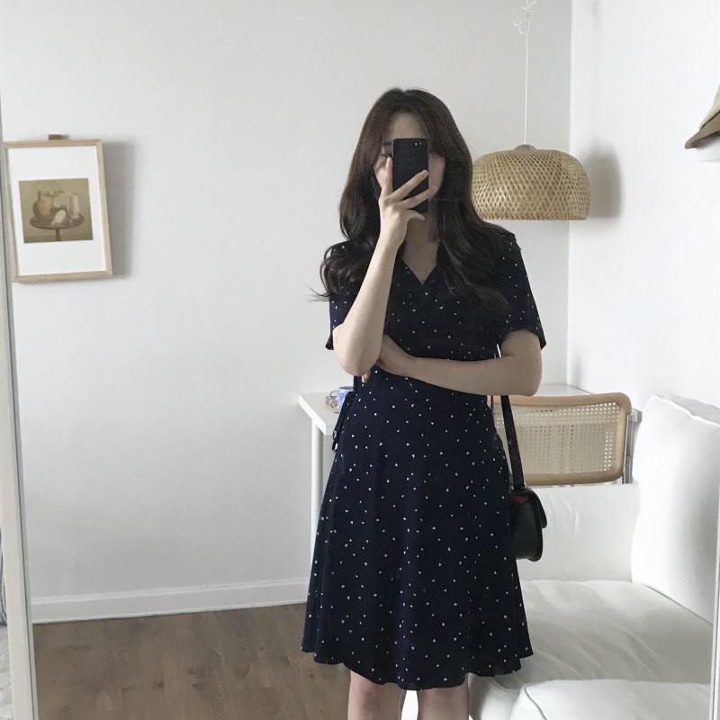 Đầm xòe ulzzang họa tiết chấm bi tay ngắn Hàn Quốc V09 - Peyy Clothing | BigBuy360 - bigbuy360.vn