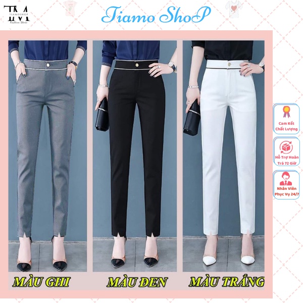 Quần Baggy Xẻ Gâu Nữ, Quần Tây Công Sở Siêu Xinh