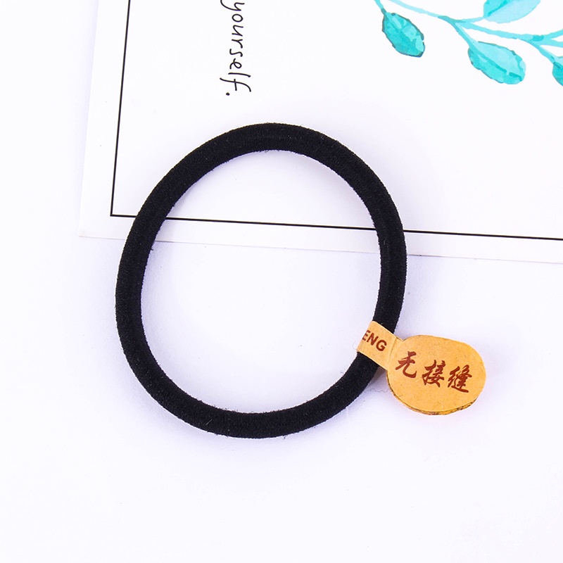 Korean Version Black Label Seamless Hairband Thickening High Elastic Rubber Band Headband