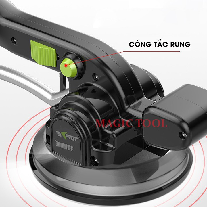 Máy Ốp Lát Gạch Dùng Pin TOFTE 2 Chức Năng-Đầm Rung Hút Gạch 6 Cấp Độ