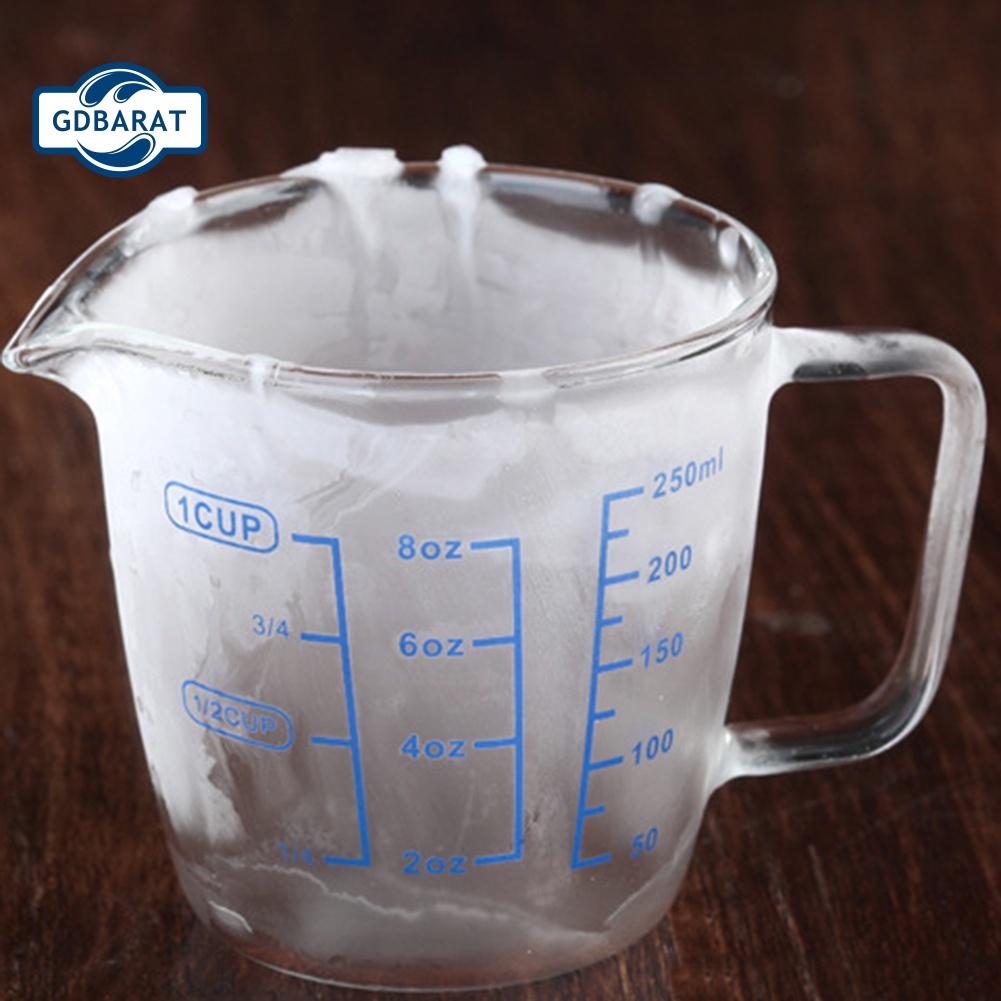 Cốc Thủy Tinh Đo Lường Chịu Nhiệt 250ml / 500ml Tiện Dụng Cho Lò Vi Sóng
