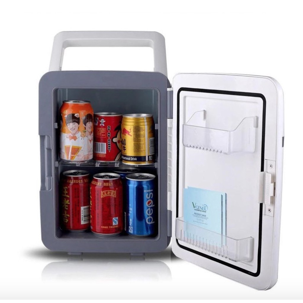 Tủ lạnh mini ABS xách tay 10L sử dụng điện 12v và 220v- cao cấp