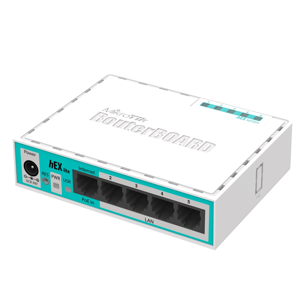 hEX lite - Mikrotik RB750R2 - VPN Cloud Ethernet Router - Cân bằng tải Load Balancing - Hàng chính hãng