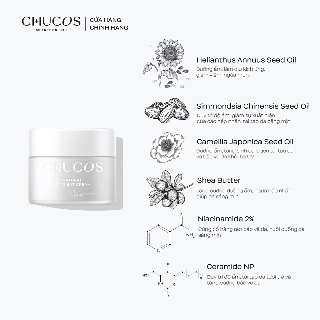 Bộ Sản Phẩm Phục Hồi Và Tái Tạo Da Chuyên Sâu Chucos Skin Restoration minisize