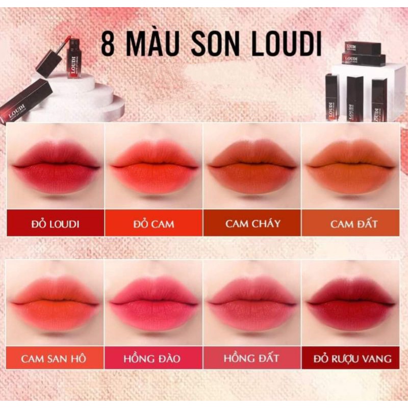 Son kem Loudi màu đỏ Loudi